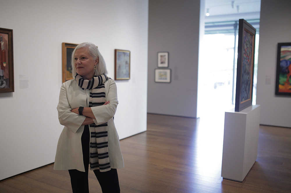 Martha Tedeschi in a gallery in the Harvard Art Museum