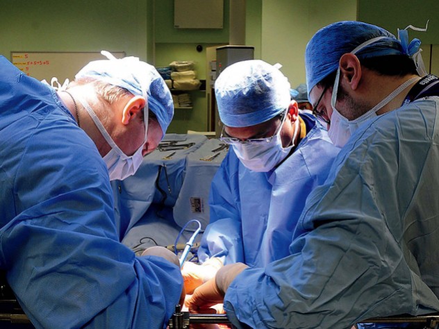 Photograph of surgical procedure