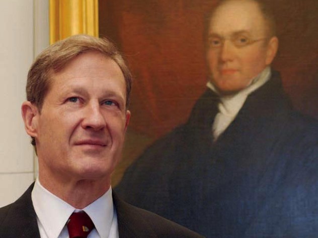 Photo of dean Robert C. Clark, who changed the culture, melding educational encouragement with traditional challenge.