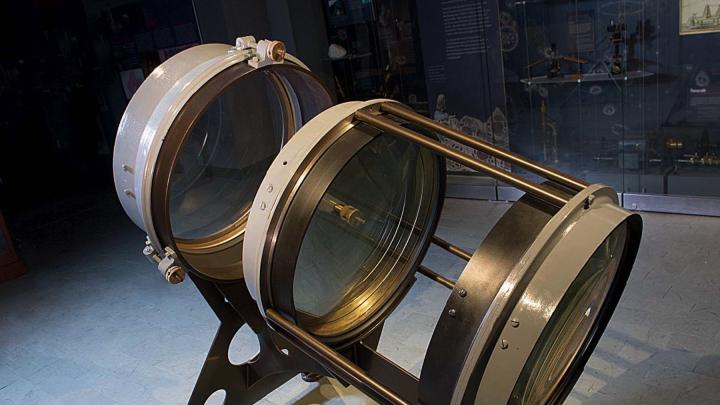 The lenses of the Bruce telescope mounted for display
